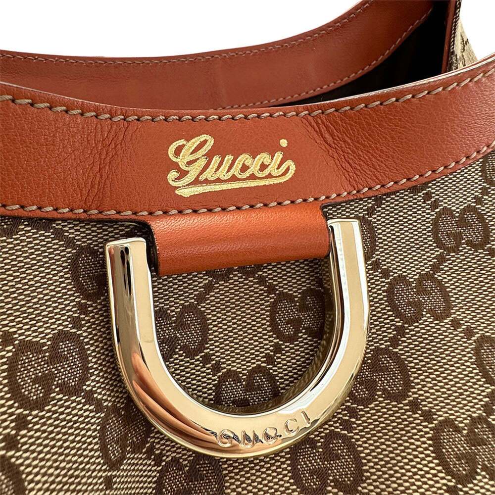 GUCCI Cream Canvas Shoulder Bag - Picture 7 of 10